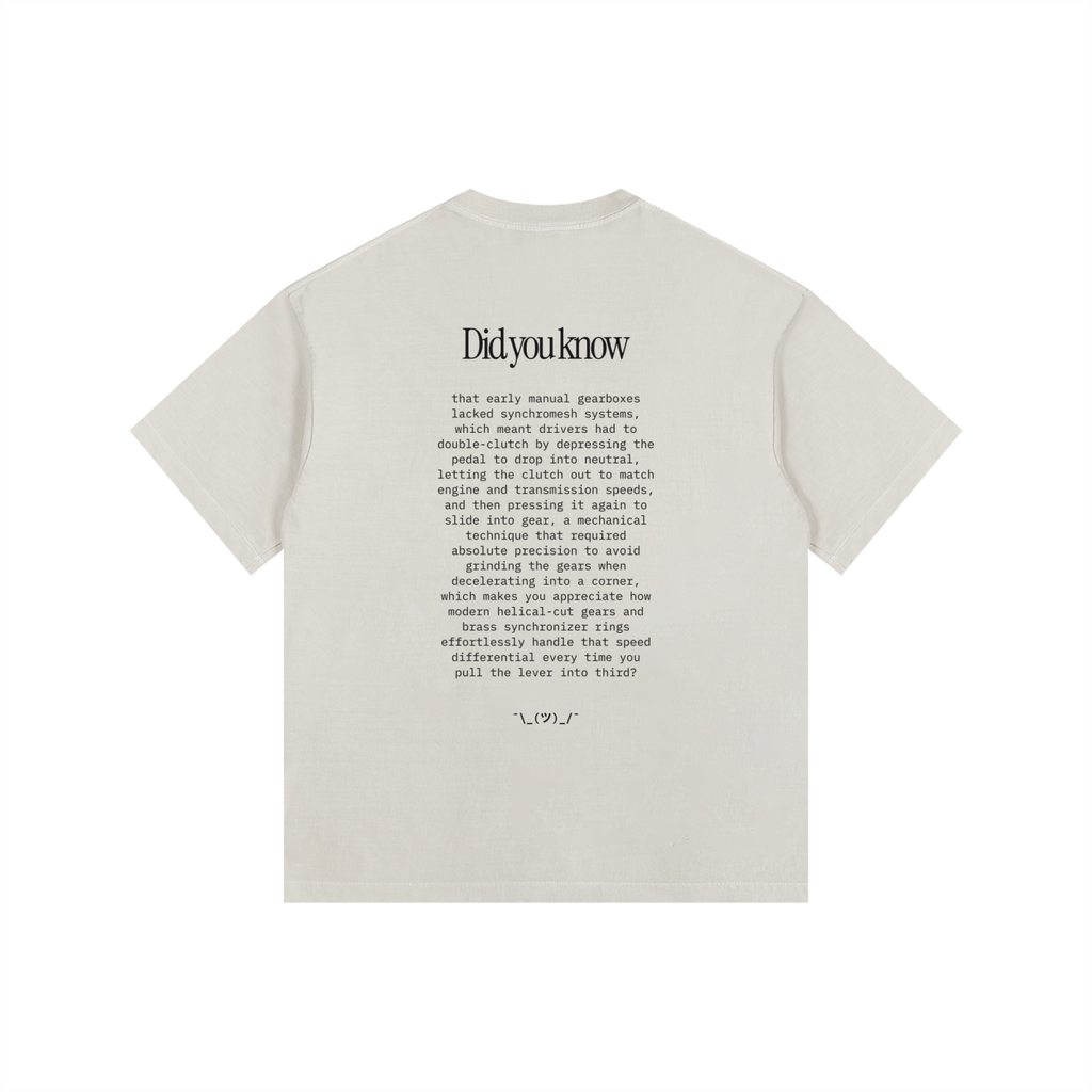 Vintage Washed "Did You Know" Tee - Dark