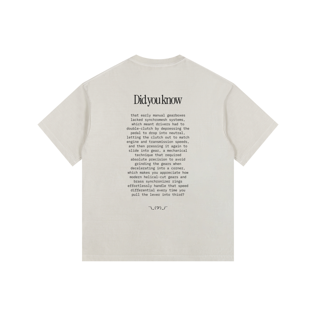 Vintage Washed "Did You Know" Tee - Dark