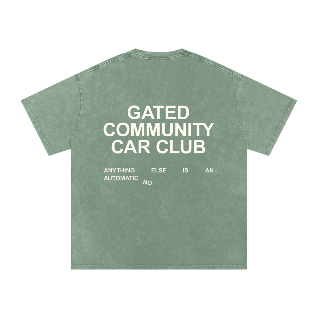 Snow Washed Slogan Tee - Light