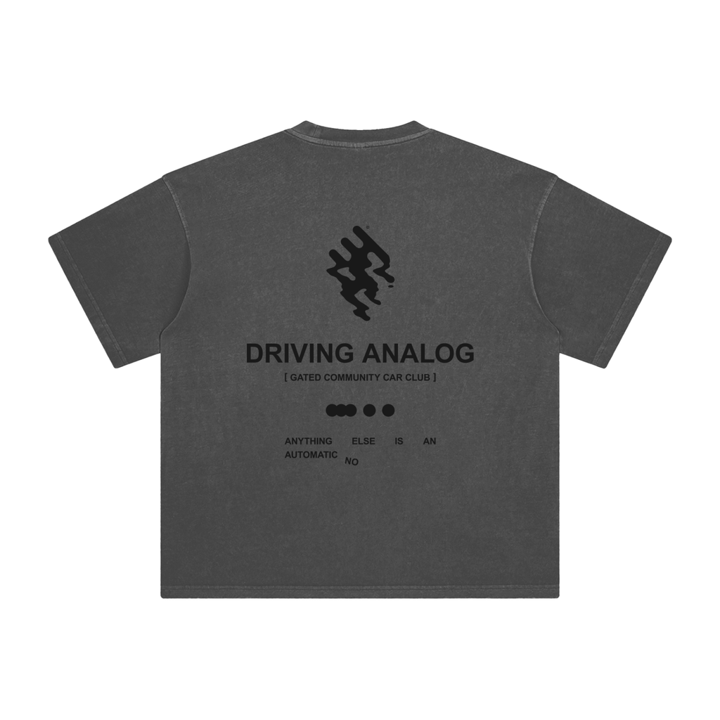 Enzyme Washed Analog Driving Tee - Dark