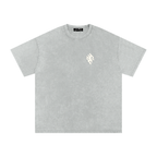 Snow Washed Slogan Tee - Light
