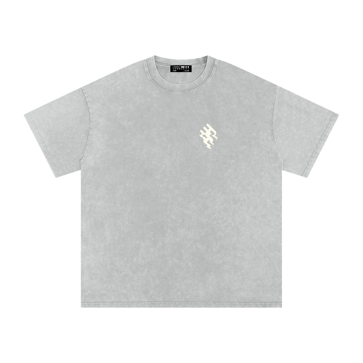 Snow Washed Slogan Tee - Light