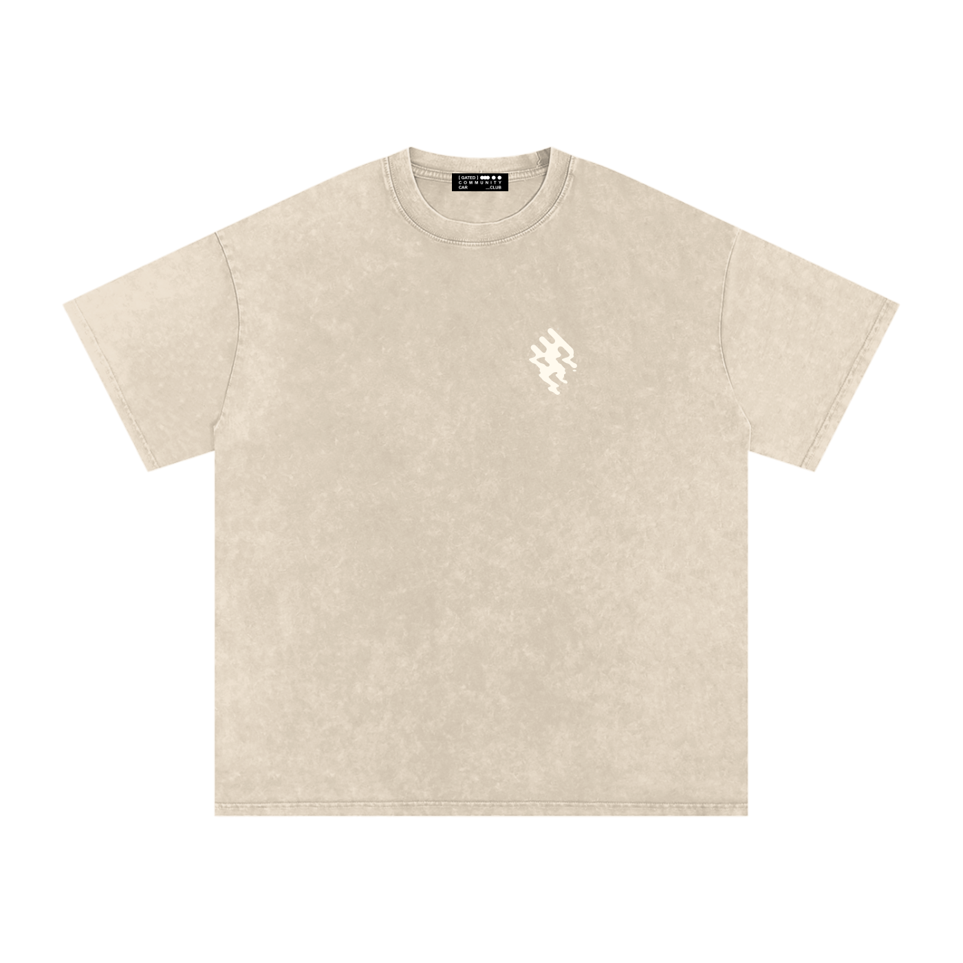 Snow Washed Slogan Tee - Light