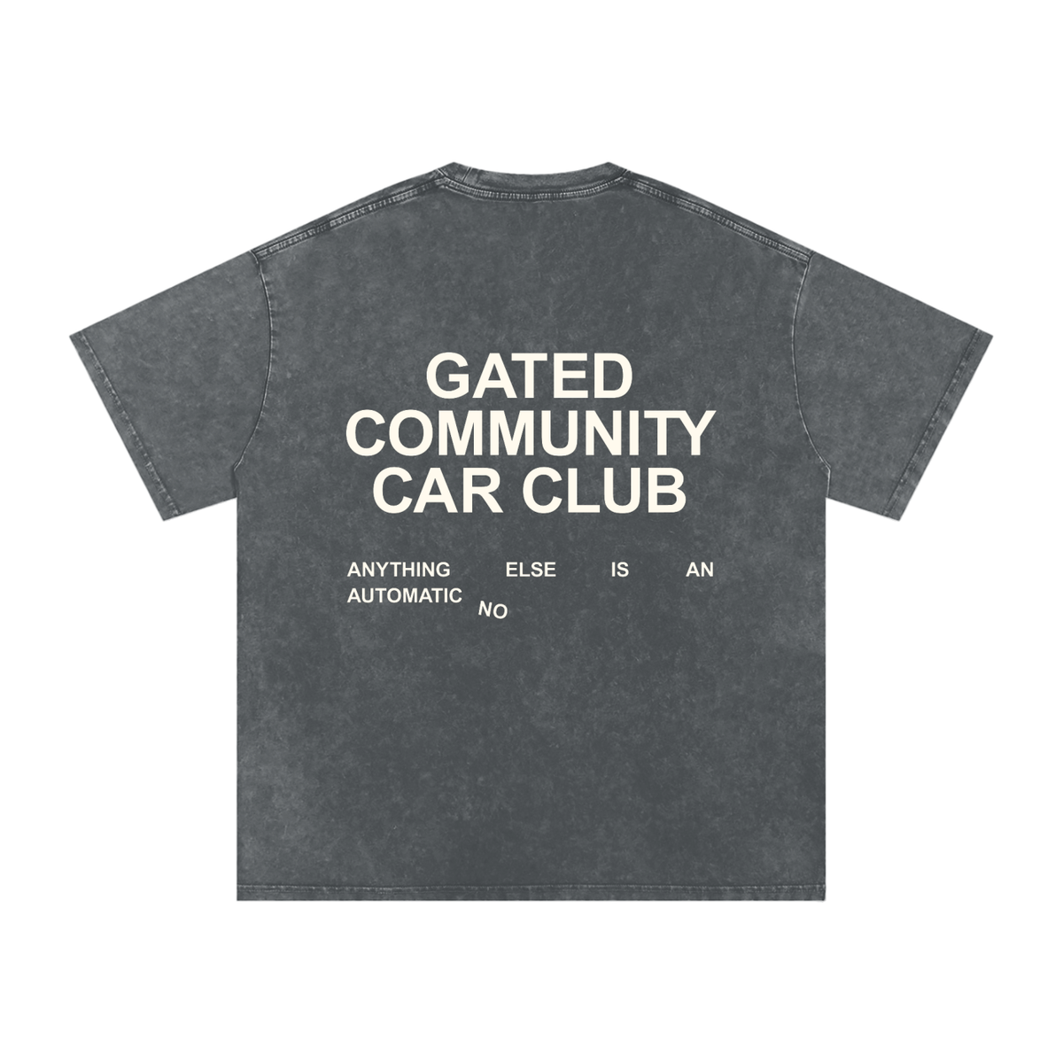 Snow Washed Slogan Tee - Light
