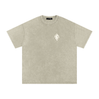 Snow Washed Slogan Tee - Light