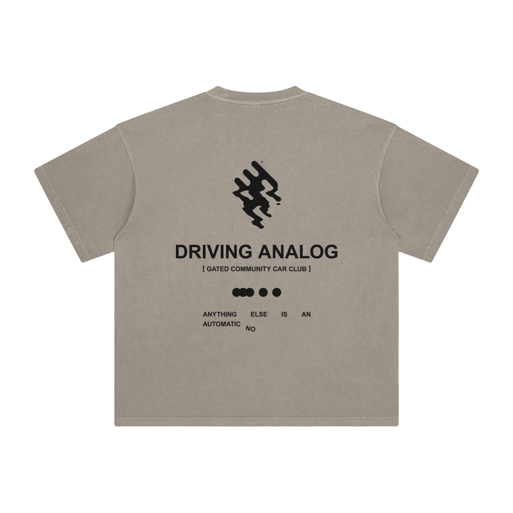 Enzyme Washed Analog Driving Tee - Dark