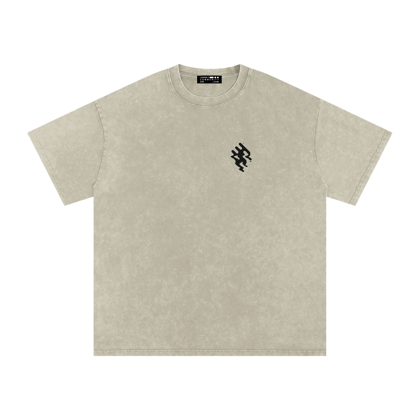Snow Washed Slogan Tee - Dark