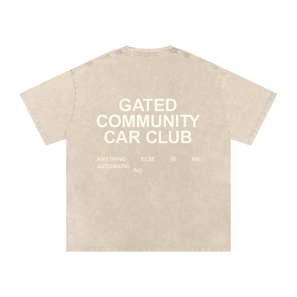 Snow Washed Slogan Tee - Light