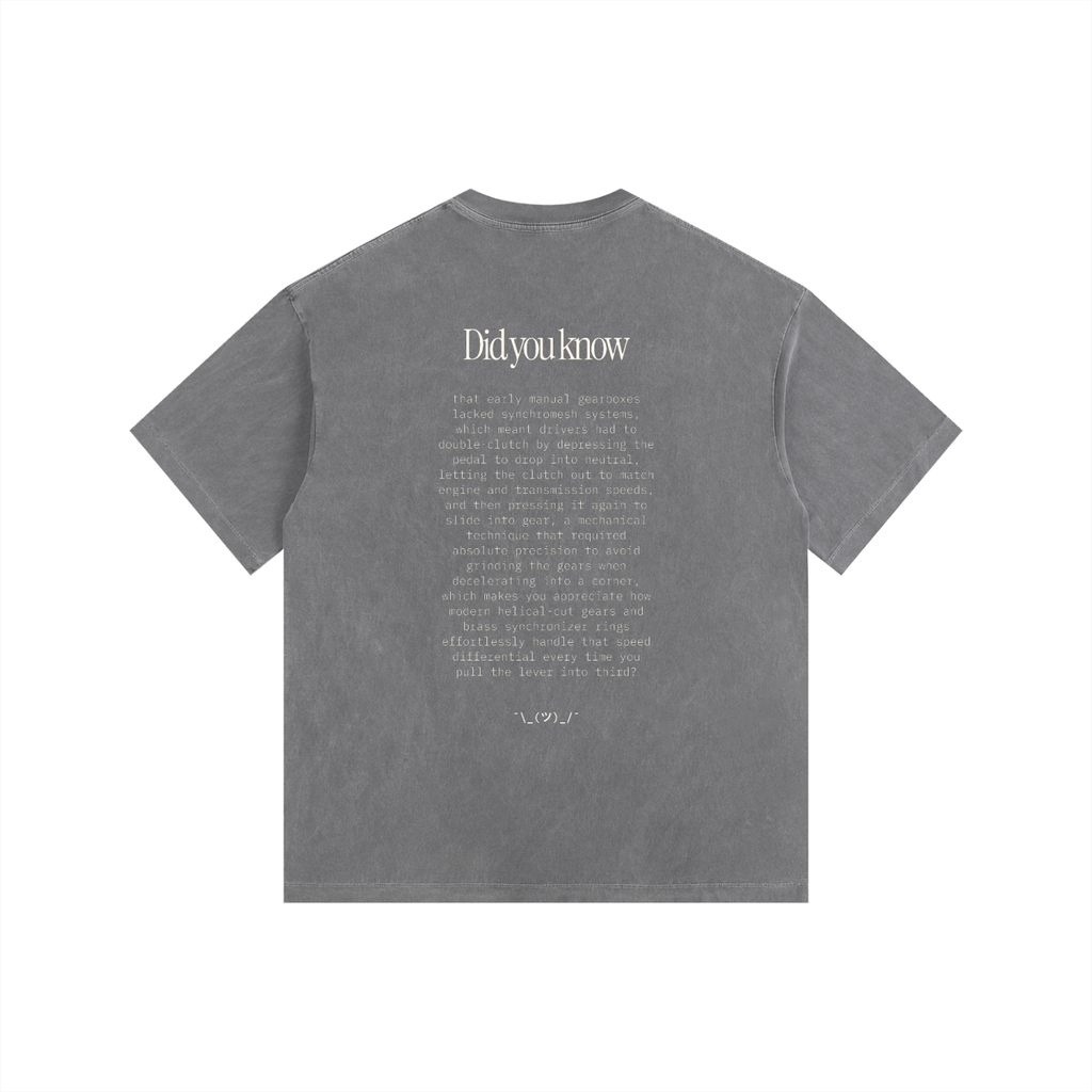 Vintage Washed "Did You Know" Tee - Light