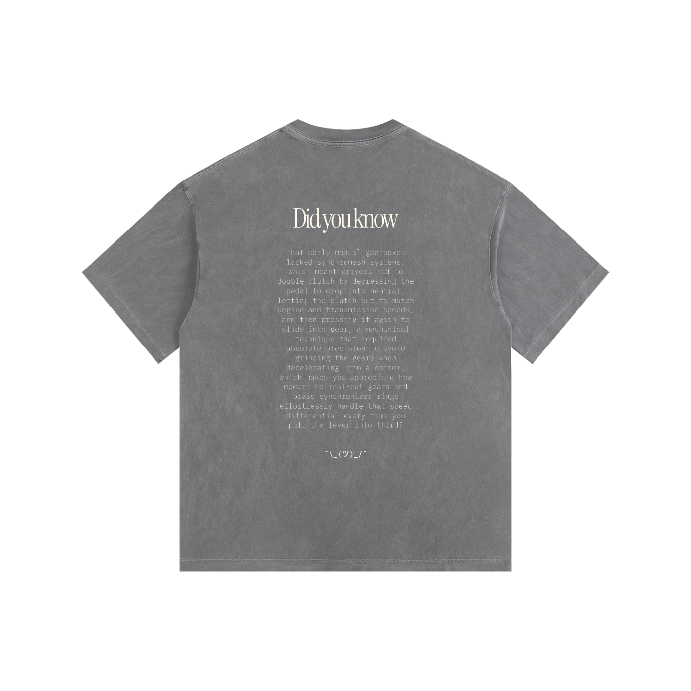 Vintage Washed "Did You Know" Tee - Light
