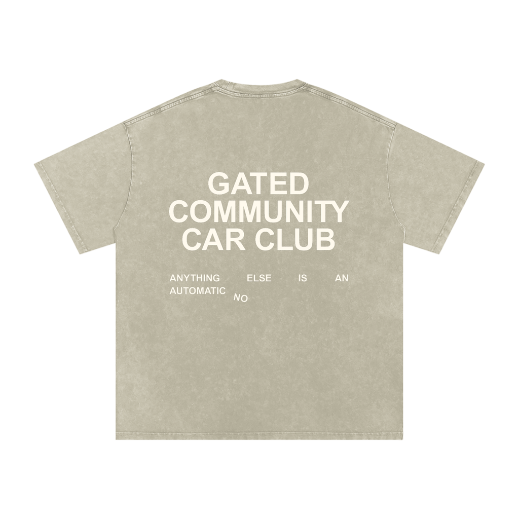 Snow Washed Slogan Tee - Light