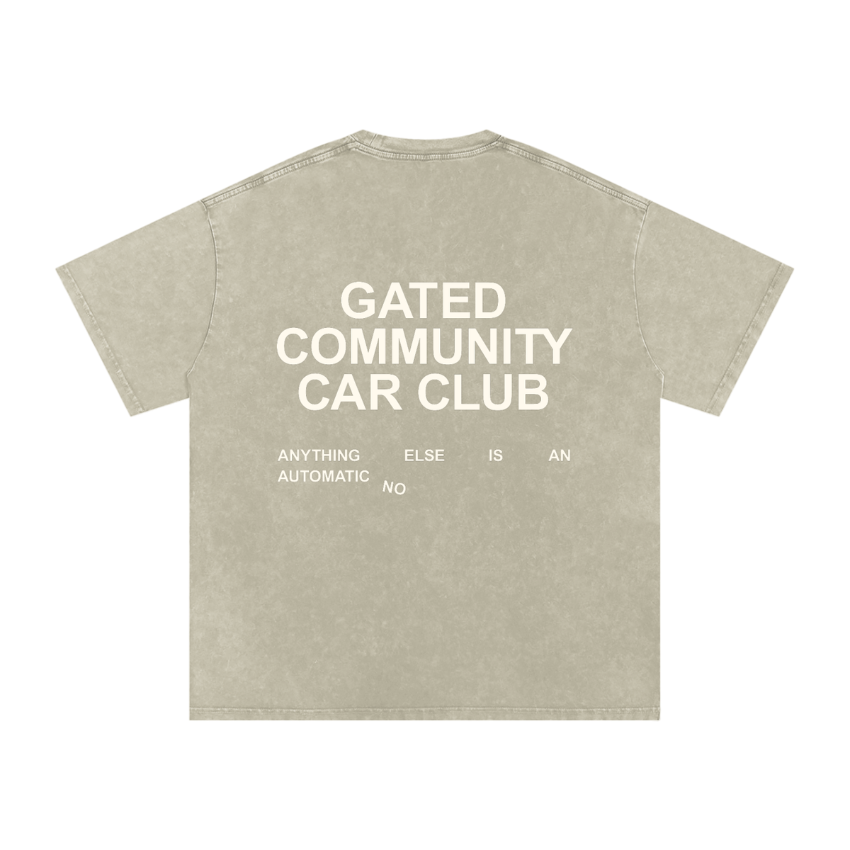 Snow Washed Slogan Tee - Light