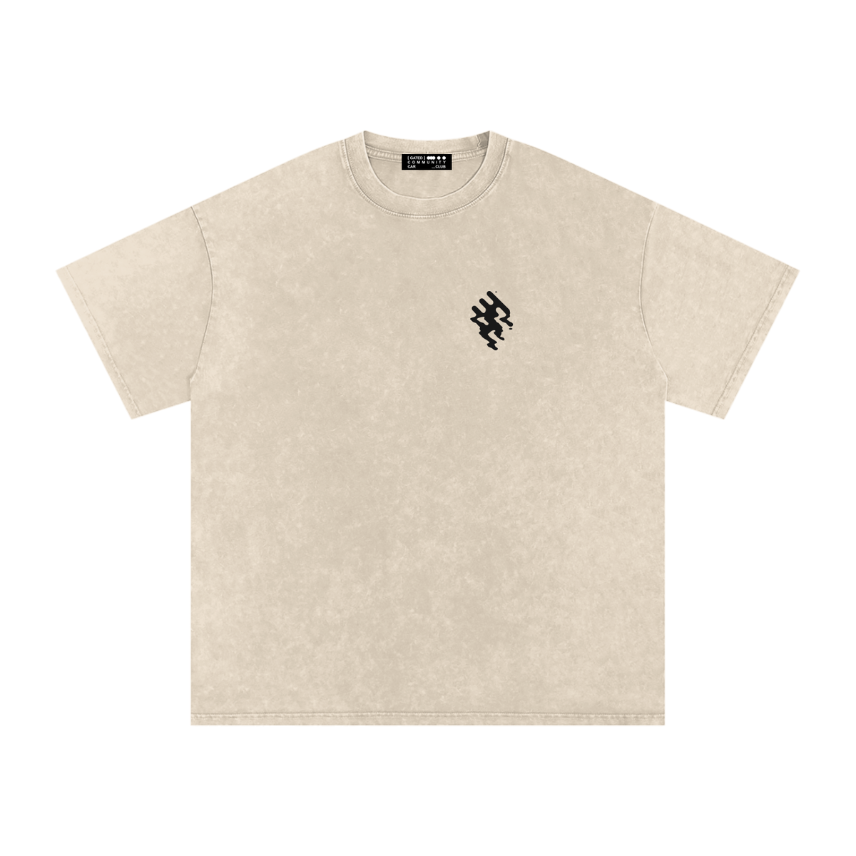 Snow Washed Slogan Tee - Dark