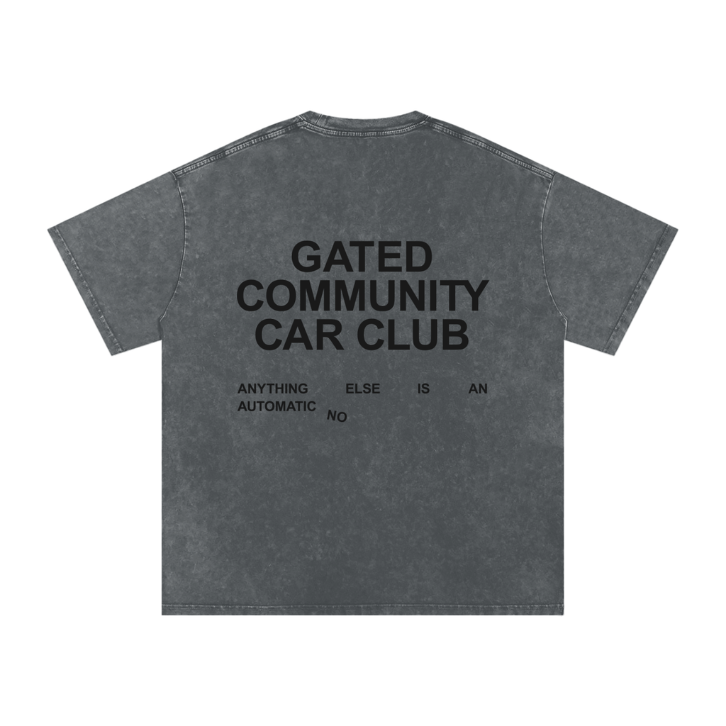 Snow Washed Slogan Tee - Dark