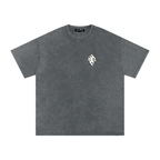 Snow Washed Slogan Tee - Light