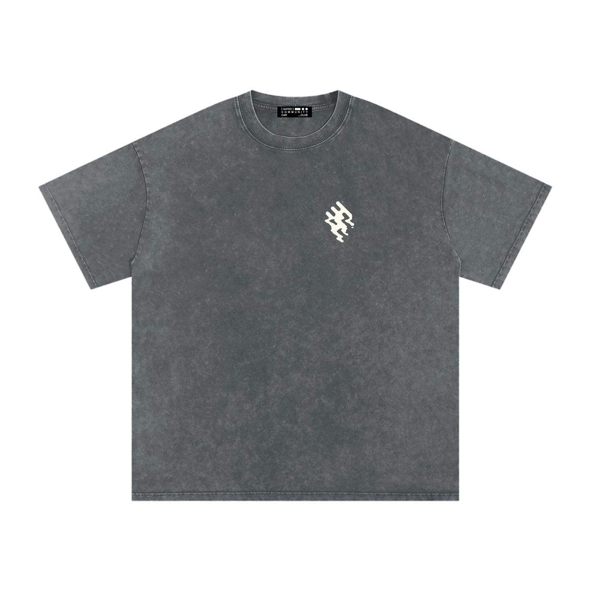 Snow Washed Slogan Tee - Light