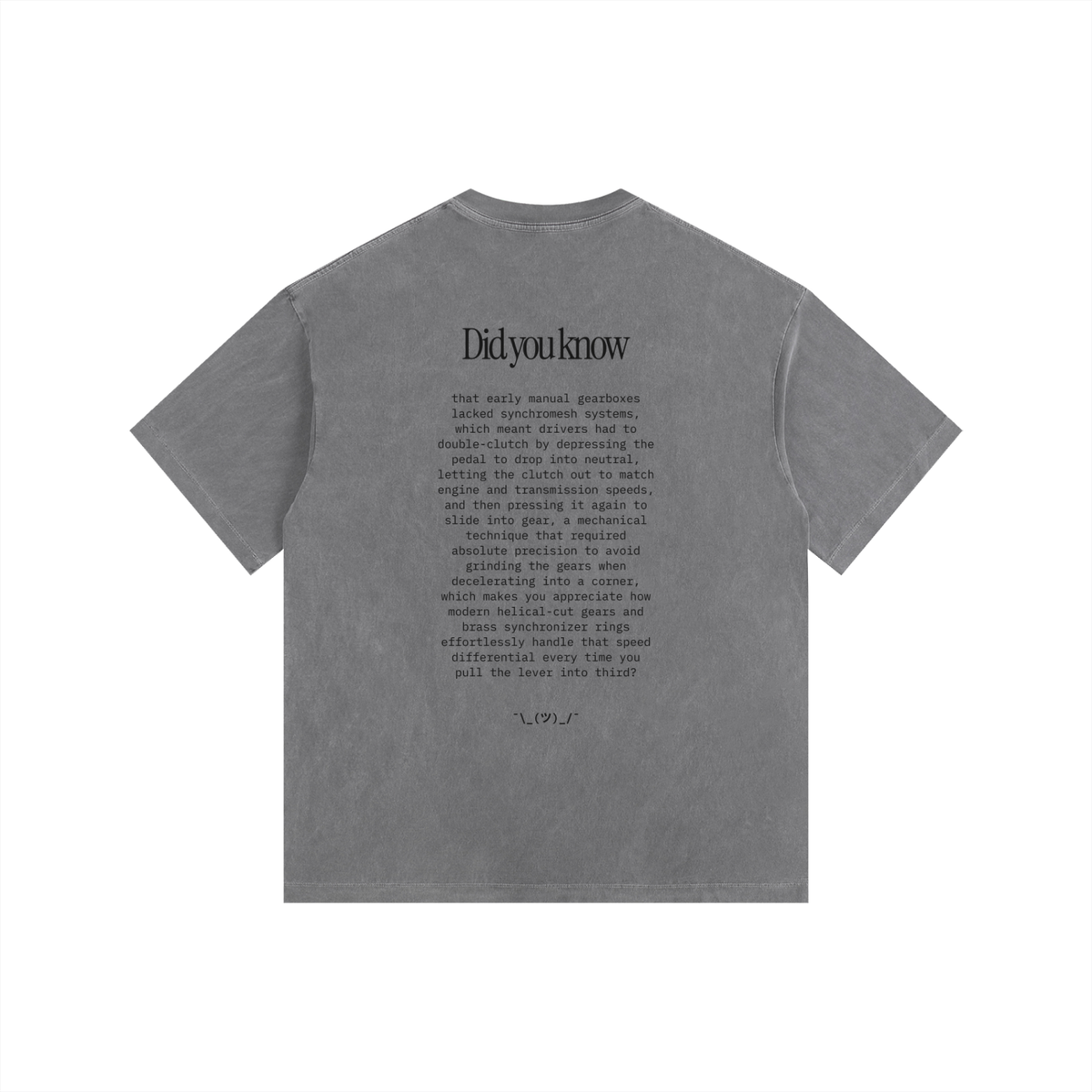 Vintage Washed "Did You Know" Tee - Dark