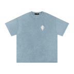 Snow Washed Slogan Tee - Light
