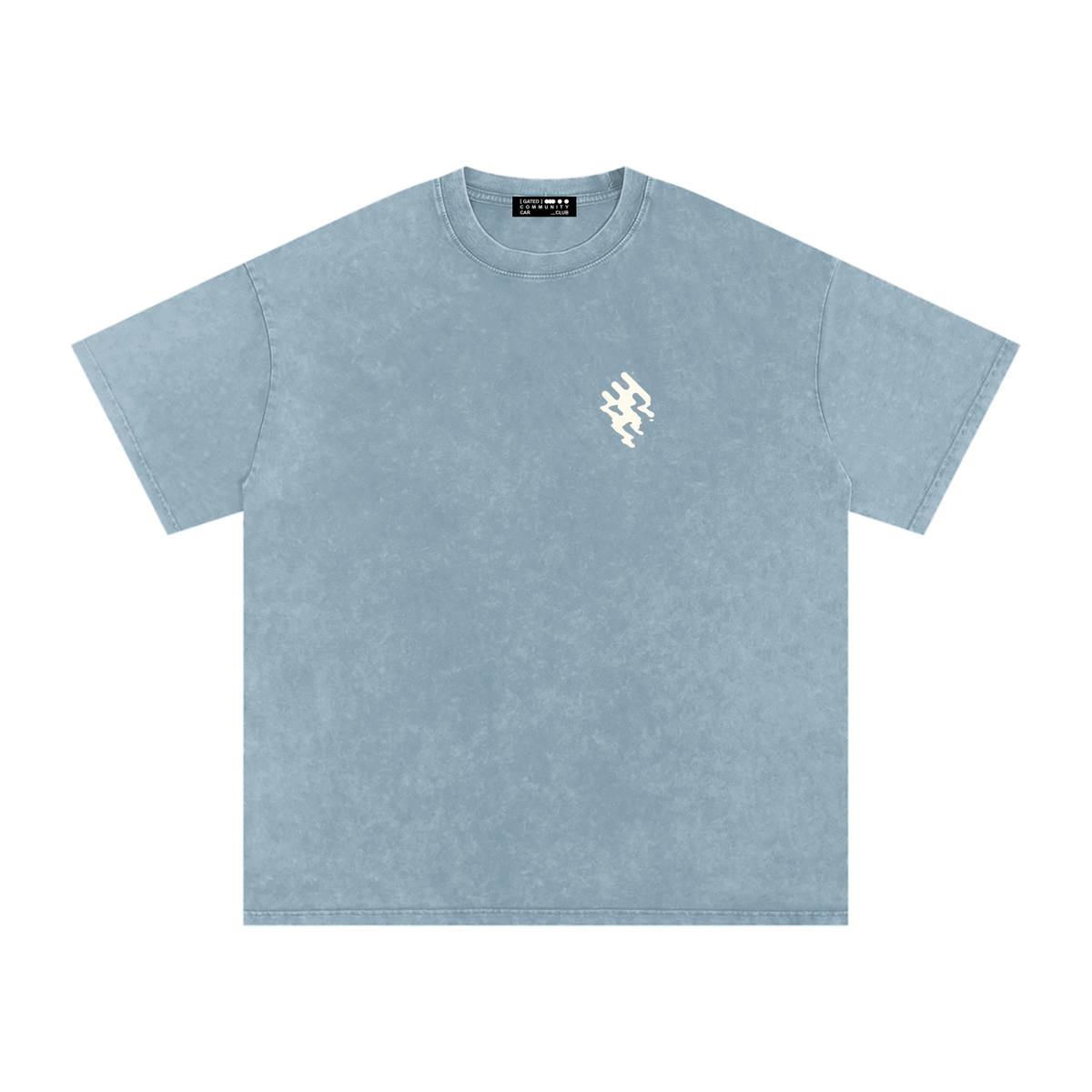 Snow Washed Slogan Tee - Light