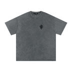 Snow Washed Slogan Tee - Dark
