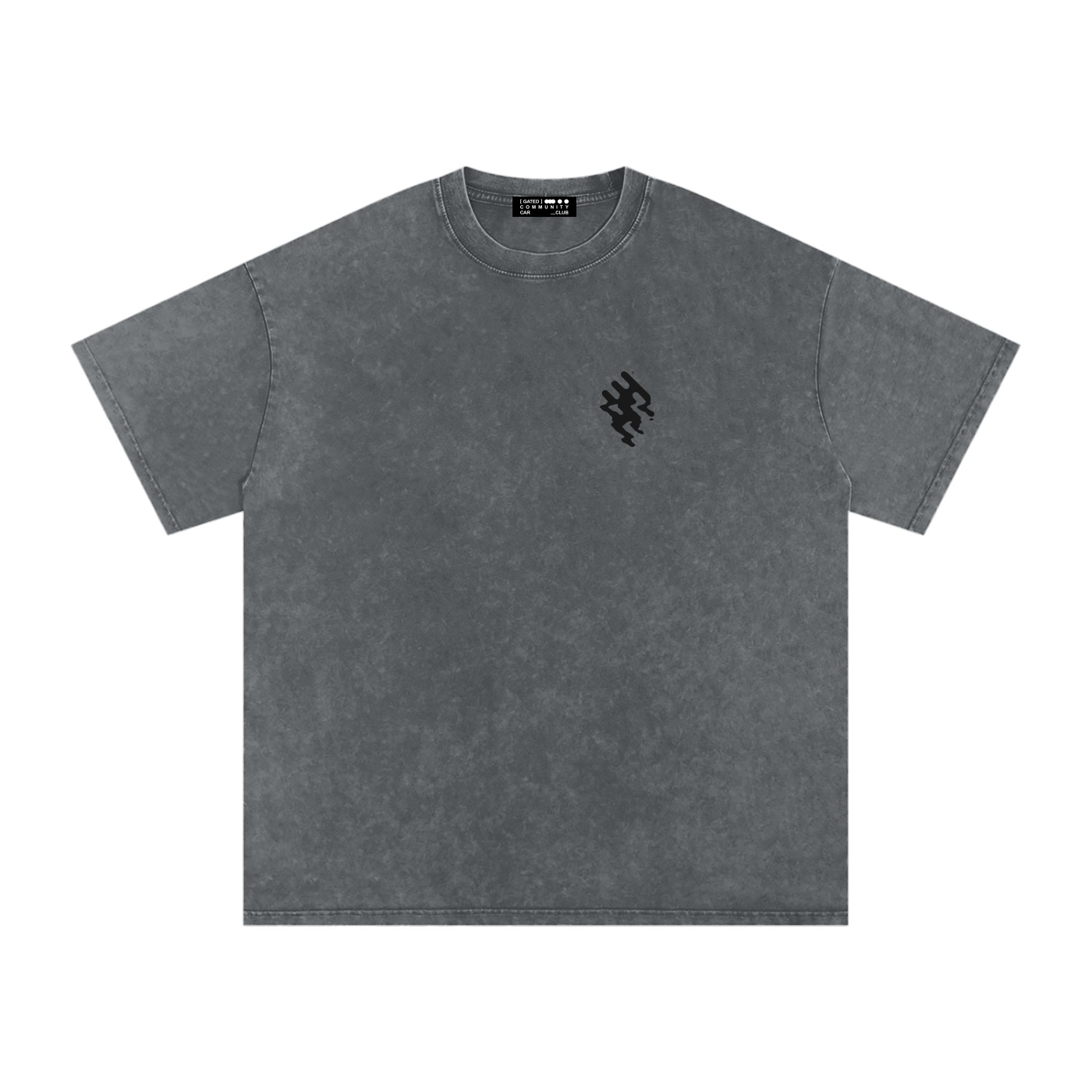 Snow Washed Slogan Tee - Dark