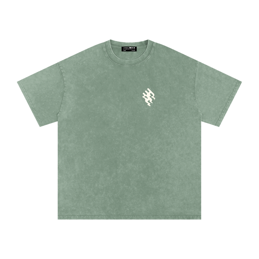 Snow Washed Slogan Tee - Light