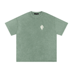 Snow Washed Slogan Tee - Light