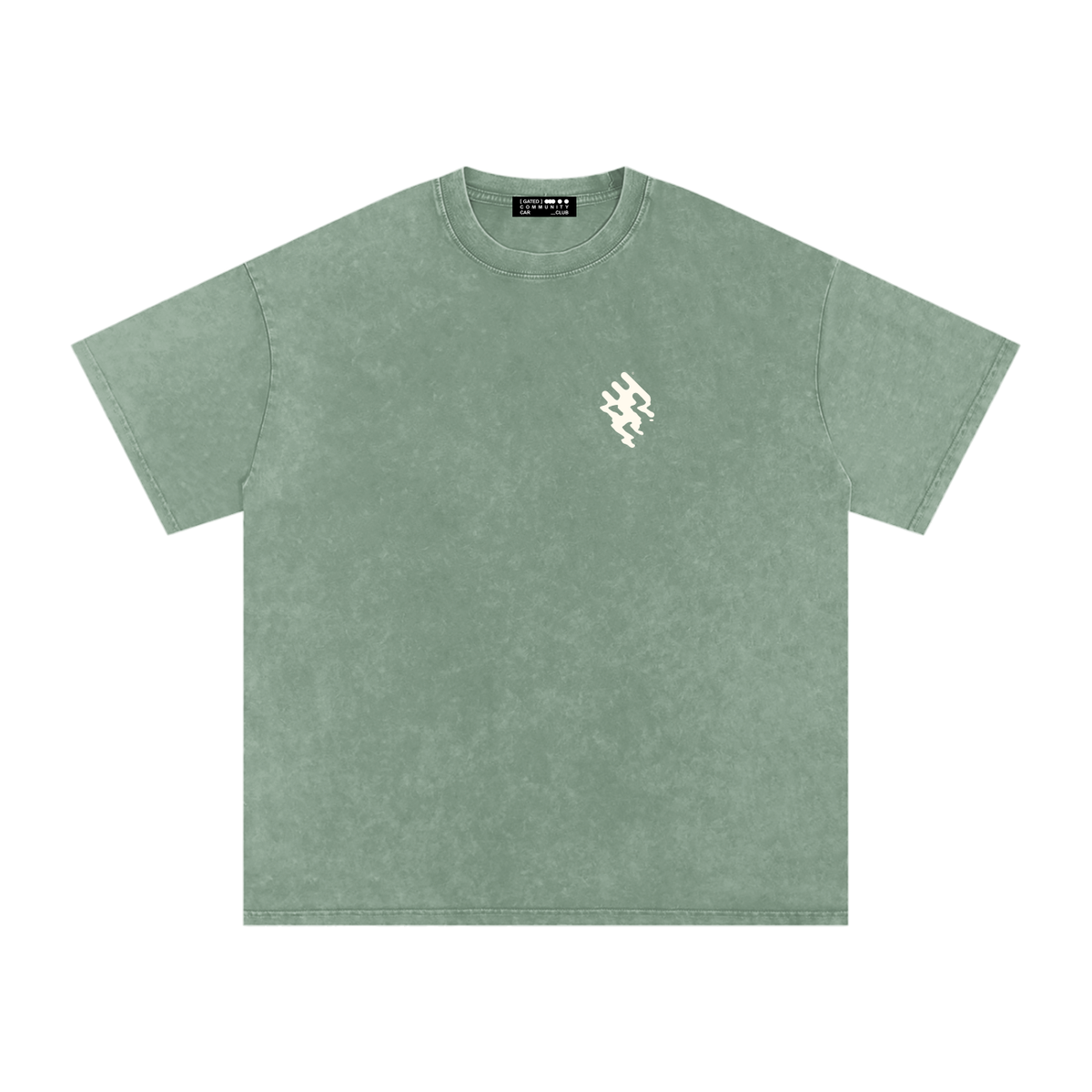 Snow Washed Slogan Tee - Light