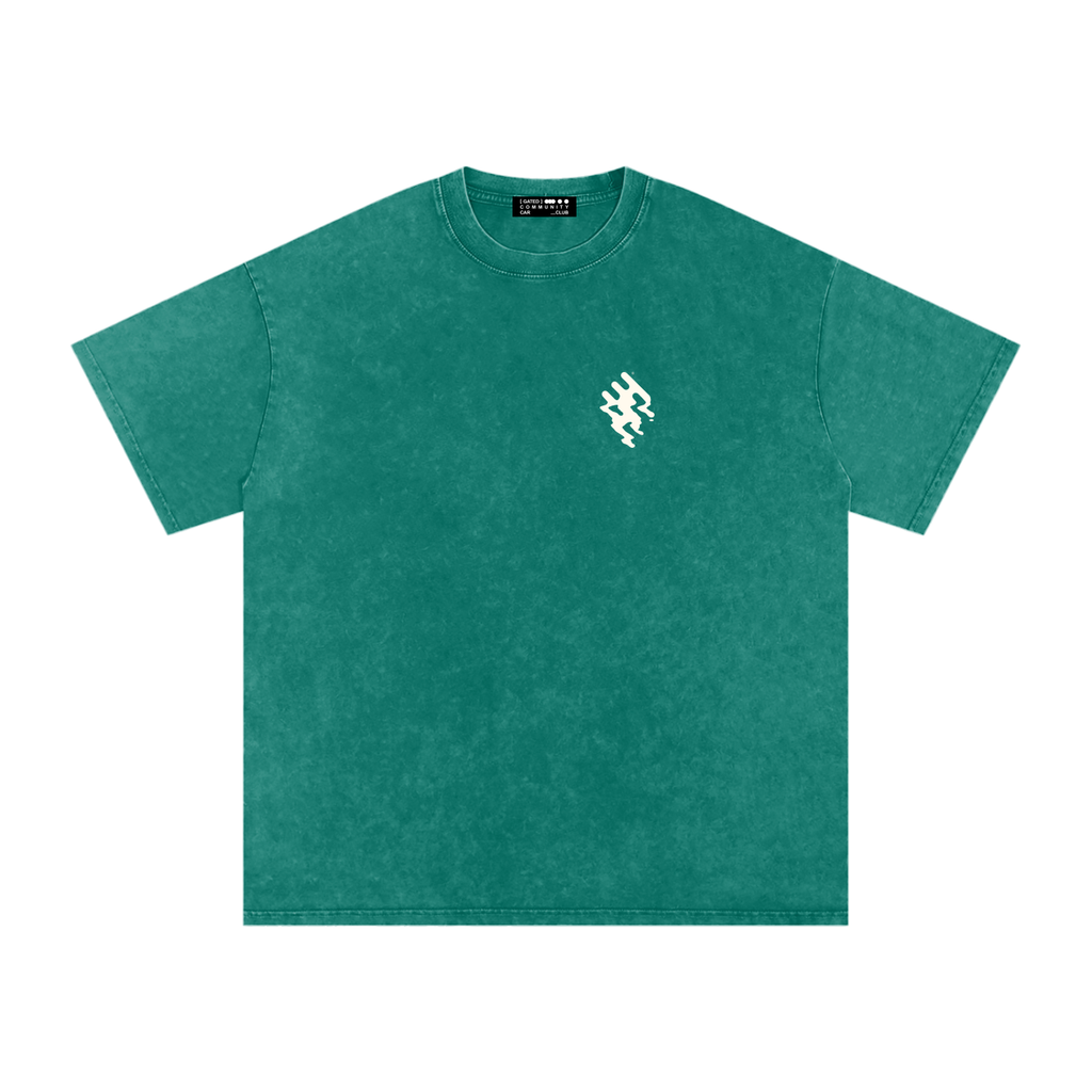 Snow Washed Slogan Tee - Light