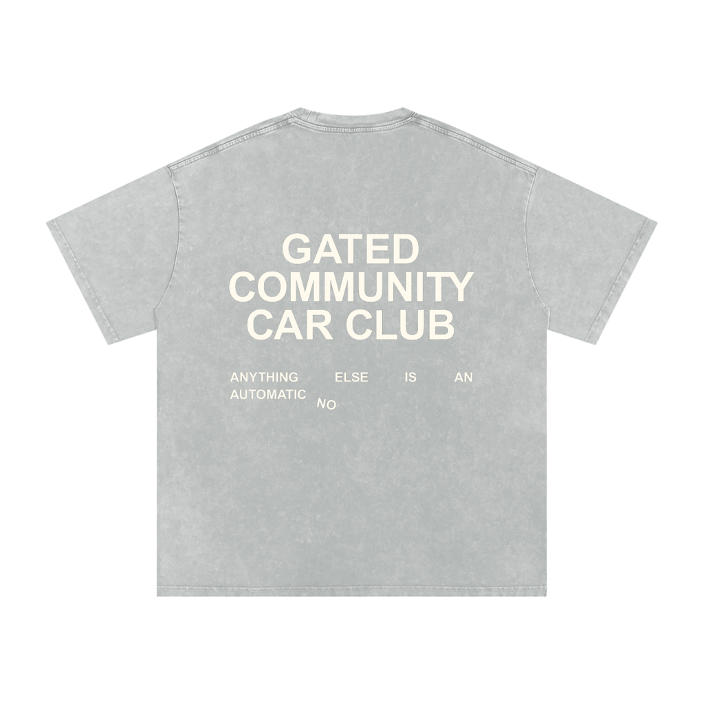 Snow Washed Slogan Tee - Light