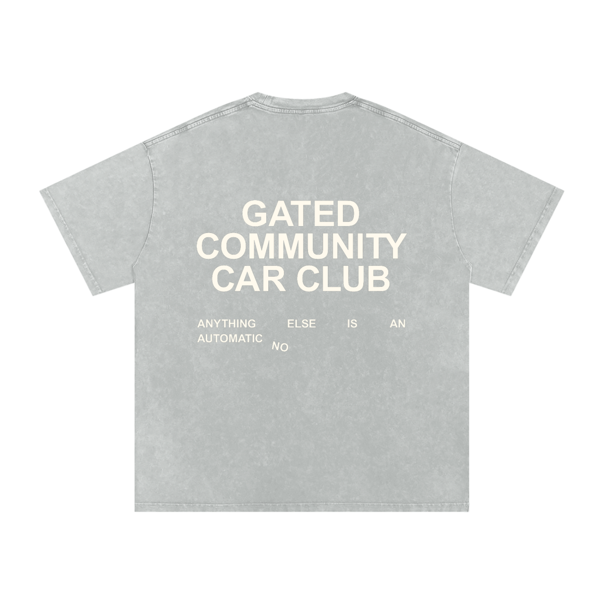 Snow Washed Slogan Tee - Light