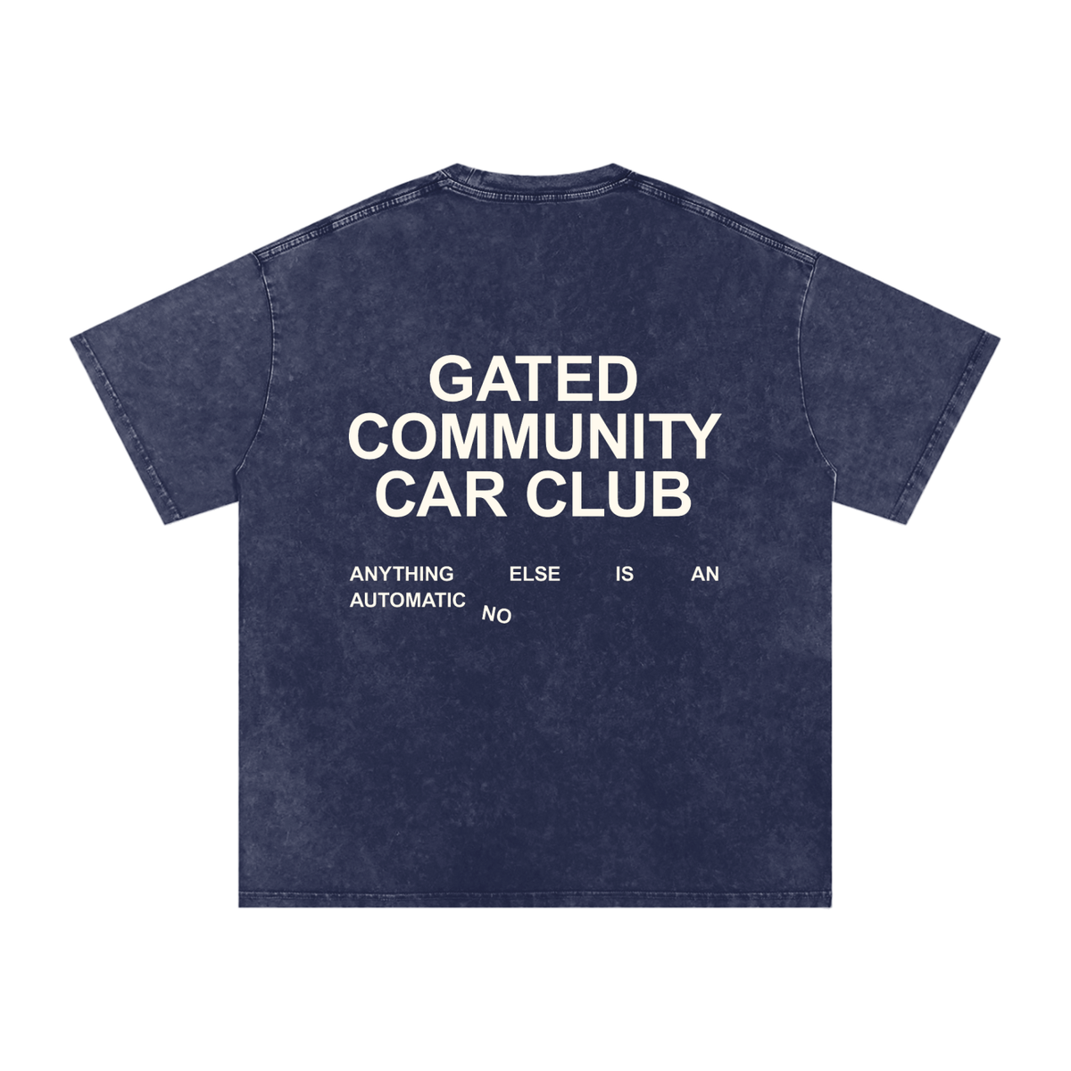 Snow Washed Slogan Tee - Light