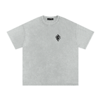 Snow Washed Slogan Tee - Dark