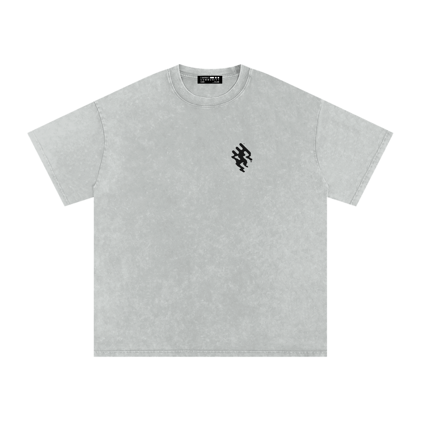 Snow Washed Slogan Tee - Dark