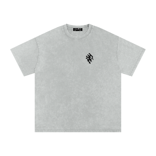 Snow Washed Slogan Tee - Dark