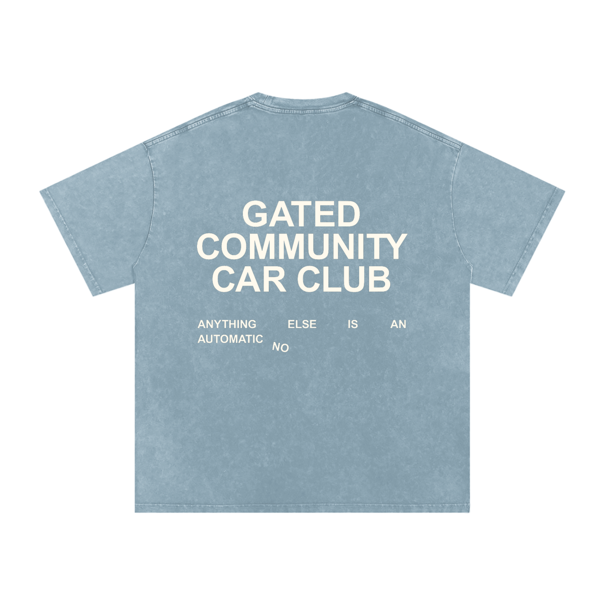 Snow Washed Slogan Tee - Light